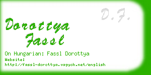 dorottya fassl business card